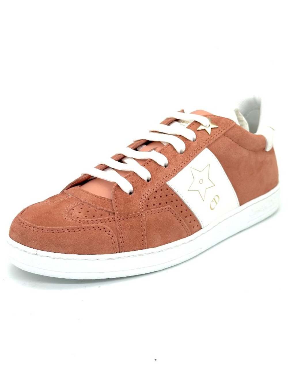 DIOR Star Ors Lace Up Low Top Suede Leather Sneakers Trainers Dusty Candy - Picture 4 of 16